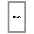 thumbnail image 1 of 18x34 Frame Grey Real Wood Picture Frame Width 2.75 Inches | Interior Frame Depth 0.5 Inches |, 1 of 8