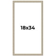 thumbnail image 1 of 18x34 Frame Grey Solid Wood Picture Frame Width 1 Inches | Interior Frame Depth 0.5 Inches |, 1 of 8