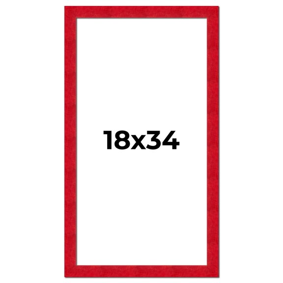 18x34 Frame Red Burl Solid Wood Picture Frame Width 1.75 Inches | Interior Frame Depth 0.5 Inches |
