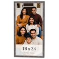 thumbnail image 1 of 18x34 Frame Silver Grey Distressed Solid Wood Picture Frame | 0.75 Inch Moulding Width | Interior, 1 of 8