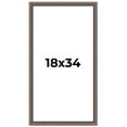 thumbnail image 1 of 18x34 Frame Silver Real Wood Picture Frame Width 1.25 Inches | Interior Frame Depth 0.5 Inches |, 1 of 8