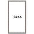 thumbnail image 1 of 18x34 Frame Silver Real Wood Picture Frame Width 1.25 Inches | Interior Frame Depth 0.75 Inches |, 1 of 8