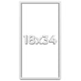 thumbnail image 1 of 18x34 Shadow Box Frame White | 2 Inches Deep Real Wood Contemporary Shadowbox Display Frame | UV, 1 of 8