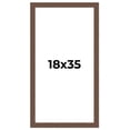 thumbnail image 1 of 18x35 Frame Brown Farmhouse Solid Wood Picture Frame Width 1.5 Inches | Interior Frame Depth 0.5, 1 of 8