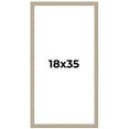 thumbnail image 1 of 18x35 Frame Grey Solid Wood Picture Frame Width 1 Inches | Interior Frame Depth 0.5 Inches |, 1 of 8