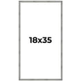 thumbnail image 1 of 18x35 Frame Silver Grey Distressed Solid Wood Picture Frame | 0.75 Inch Moulding Width | Interior, 1 of 8