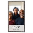 thumbnail image 1 of 18x35 Frame Silver Grey Distressed Solid Wood Picture Frame | 0.75 Inch Moulding Width | Interior, 1 of 8