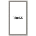 thumbnail image 1 of 18x35 Frame Silver Real Wood Picture Frame Width 1.25 Inches | Interior Frame Depth 0.5 Inches |, 1 of 8