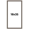 thumbnail image 1 of 18x35 Frame Silver Real Wood Picture Frame Width 1.25 Inches | Interior Frame Depth 0.5 Inches |, 1 of 8