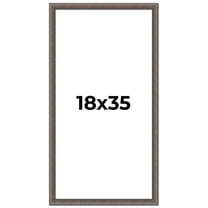 18x35 Frame Silver Real Wood Picture Frame Width 1.25 Inches | Interior Frame Depth 0.5 Inches |