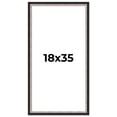 thumbnail image 1 of 18x35 Frame Silver Real Wood Picture Frame Width 1.25 Inches | Interior Frame Depth 0.75 Inches |, 1 of 8