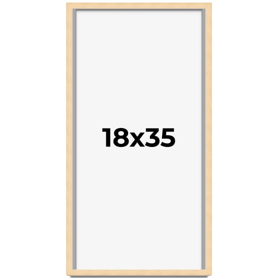 18x35 Shadow Box Frame Brown | 0.875 Inches Deep Real Wood Contemporary Shadowbox Display Frame |