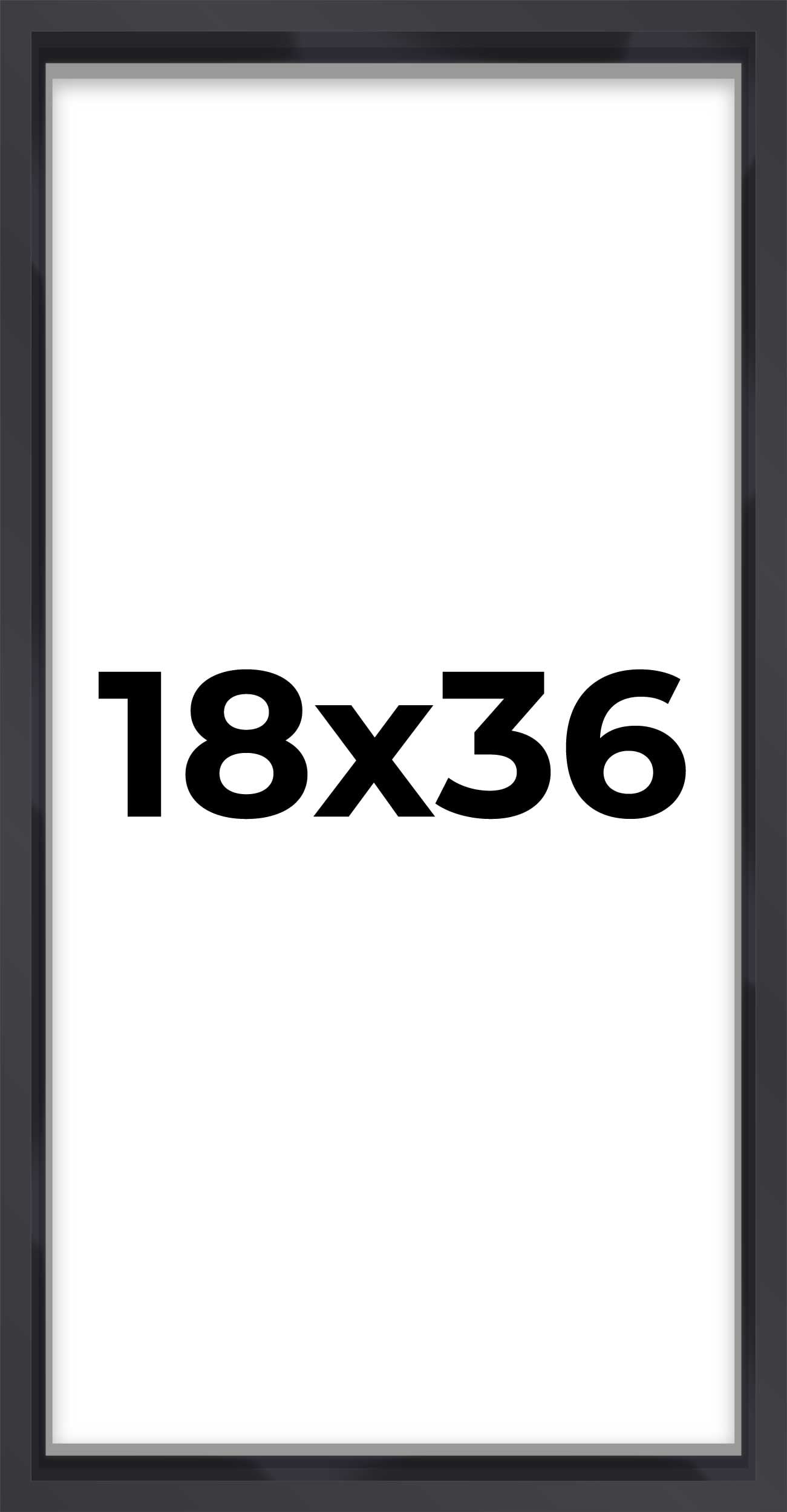 18x36 Black Shadowbox Frame - Interior Size 18x36 by 1 Inches - Made to ...