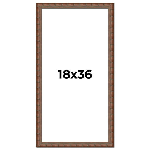 18x36 Dark Brown Bamboo Real Wood Picture Frame Width 1.5 inches | Interior Frame Depth 0.5 inches