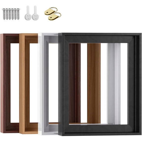 18x36 Floater Frame, 1.25" Deep, Light Oak Wood Grain Floating Picture Frame for Gallery Wrapped Canvas, Modern Wall Decor