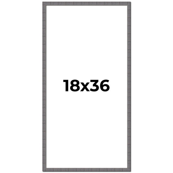 18x36 Frame Blue Kingsley Pewter Solid Wood Picture Frame Width 0.75 Inches |Interior Depth 0.5