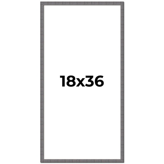 18x36 Frame Blue Kingsley Pewter Solid Wood Picture Frame Width 0.75 Inches |Interior Depth 0.5