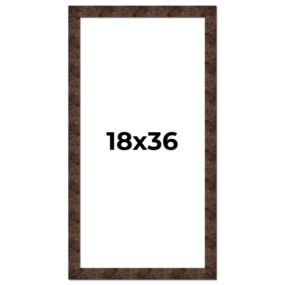 18x36 Frame Brown Burl Real Wood Picture Frame Width 1.625 Inches | Interior Frame Depth 0.5 Inches