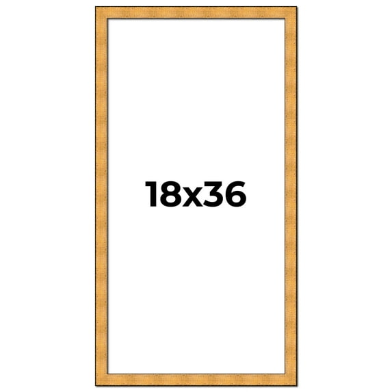 18x36 Frame Gold Rustic Solid Wood Picture Frame | 1.25 Inch Wide Moulding | Rustique Gold