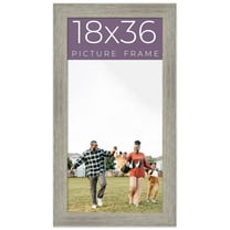 18x36 Frame Grey Real Wood Picture Frame Width 1.5 Inches | Interior Frame Depth 0.5 Inches | Barn