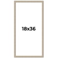 thumbnail image 1 of 18x36 Frame Grey Solid Wood Picture Frame Width 1 Inches | Interior Frame Depth 0.5 Inches |, 1 of 8