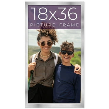 18x36 Frame Silver Real Wood Picture Frame Width 0.75 inches | Interior Frame Depth 0.5 inches |