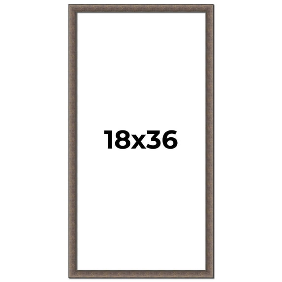 18x36 Frame Silver Real Wood Picture Frame Width 1.25 Inches | Interior Frame Depth 0.5 Inches |