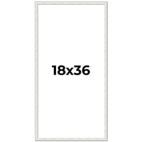 18x36 Frame White Real Wood Picture Frame Width 0.75 inches | Interior Frame Depth 0.5 inches |