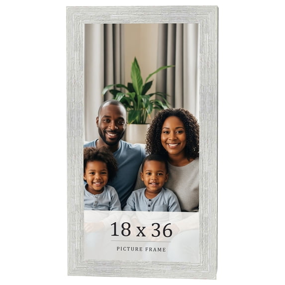 18x36 Frame White Real Wood Picture Frame Width 1.5 inches | Interior Frame Depth 0.5 inches | Barn