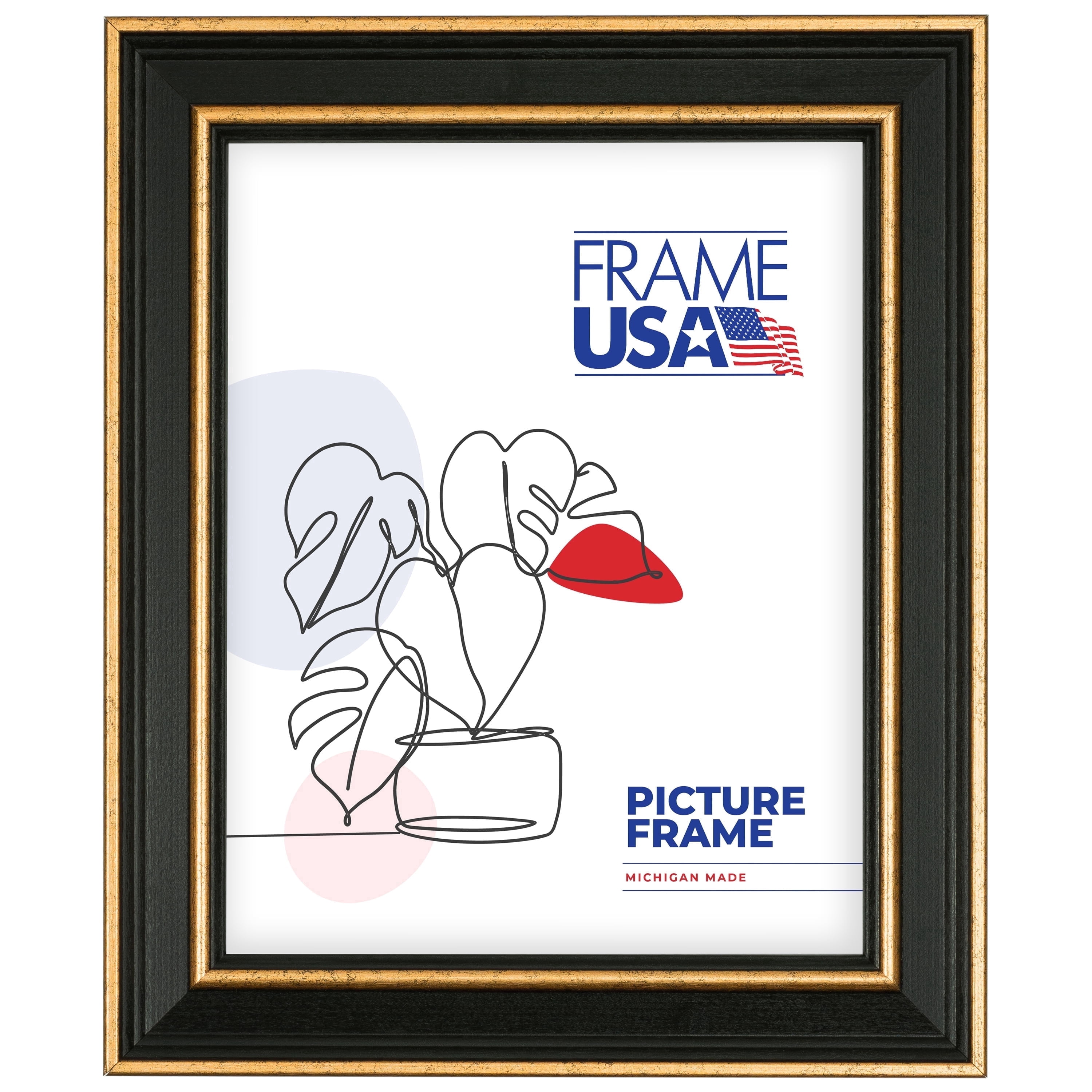 18x36 Picture Frame – Gold Olympic Style 78238-102, 1.5 Inch Wood ...