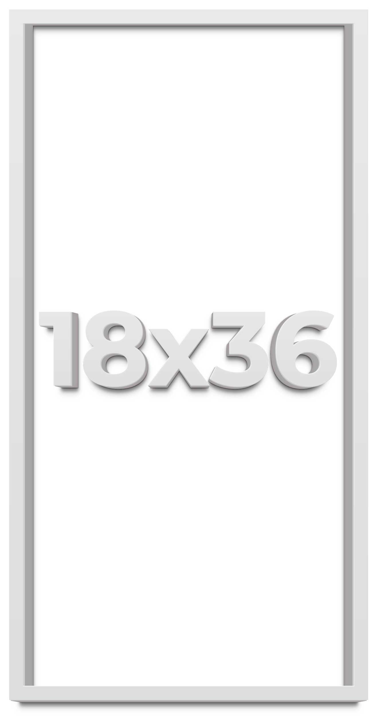 18x36 White Shadowbox Frame - Interior Size 18x36 by 1 Inches - Made to ...