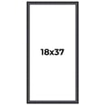 thumbnail image 1 of 18x37 Frame Black Real Wood Picture Frame Width 1.25 inches | Interior Frame Depth 0.5 inches |, 1 of 8
