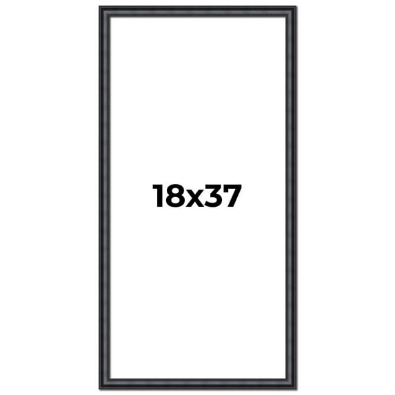 18x37 Frame Black Real Wood Picture Frame Width 1.25 inches | Interior Frame Depth 0.5 inches |