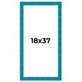 thumbnail image 1 of 18x37 Frame Blue Teal Burl Wood Picture Frame | 1.75 Inch Moulding Width | Interior Frame Depth 0.5, 1 of 8