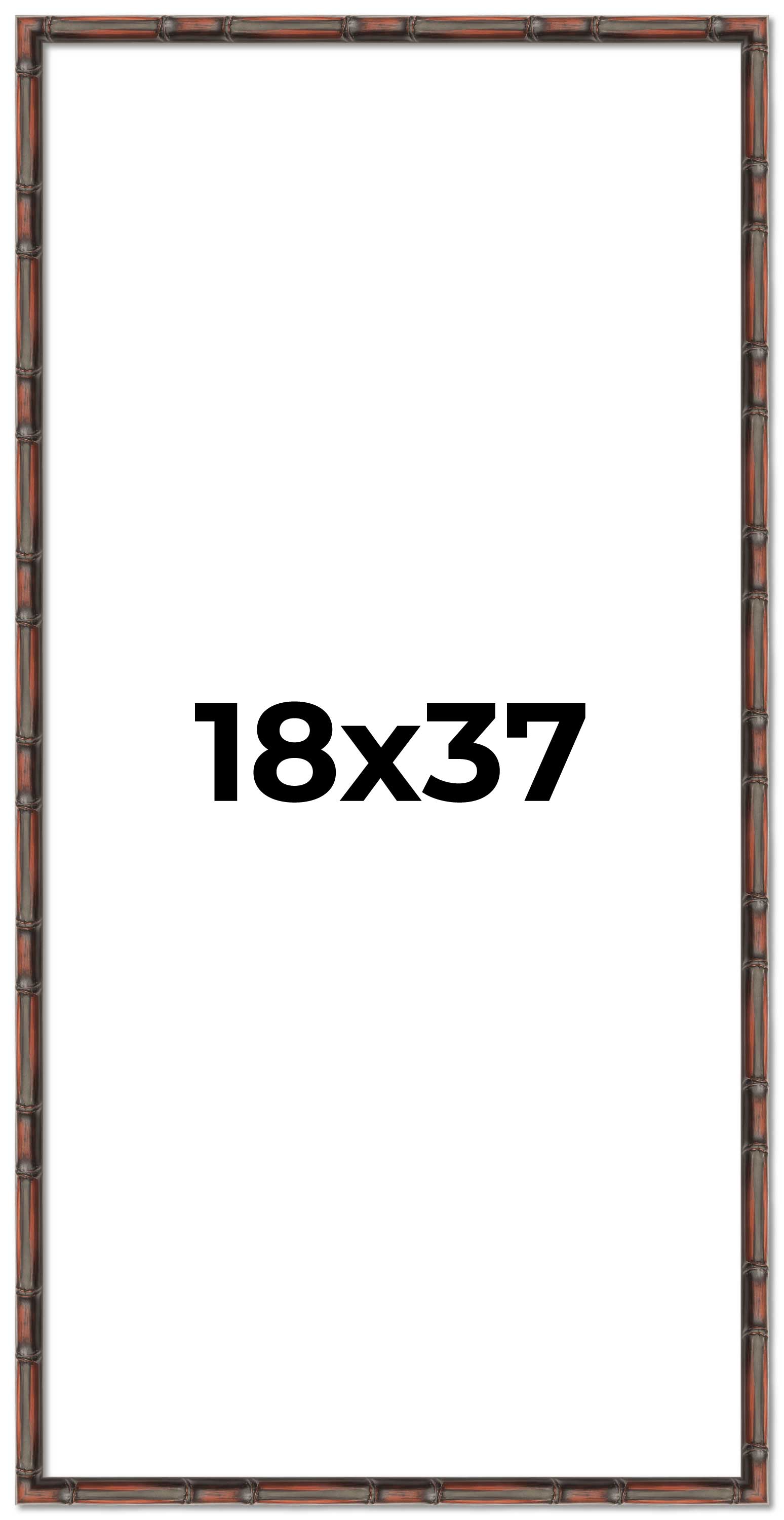 18x37 Frame Brown Bamboo with Dark Coffee/Walnut Finish | Solid Wood ...