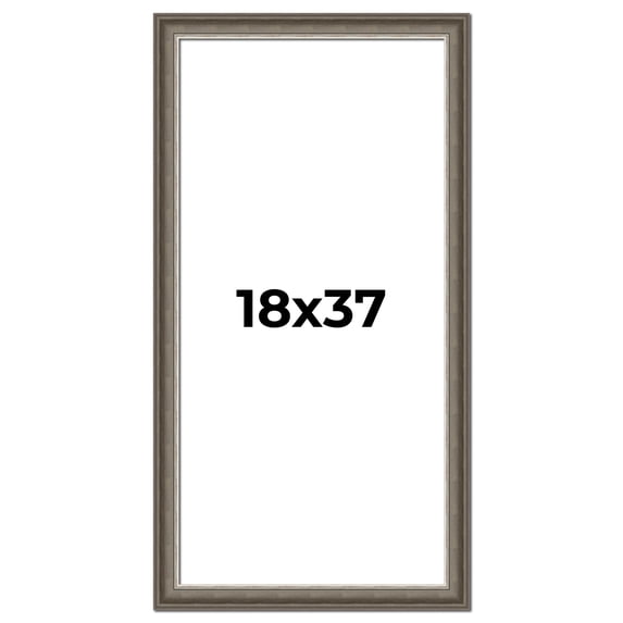 18x37 Frame Brown Solid Wood Picture Frame | 1.75 Inch Moulding Width | Austin Frame Complete with