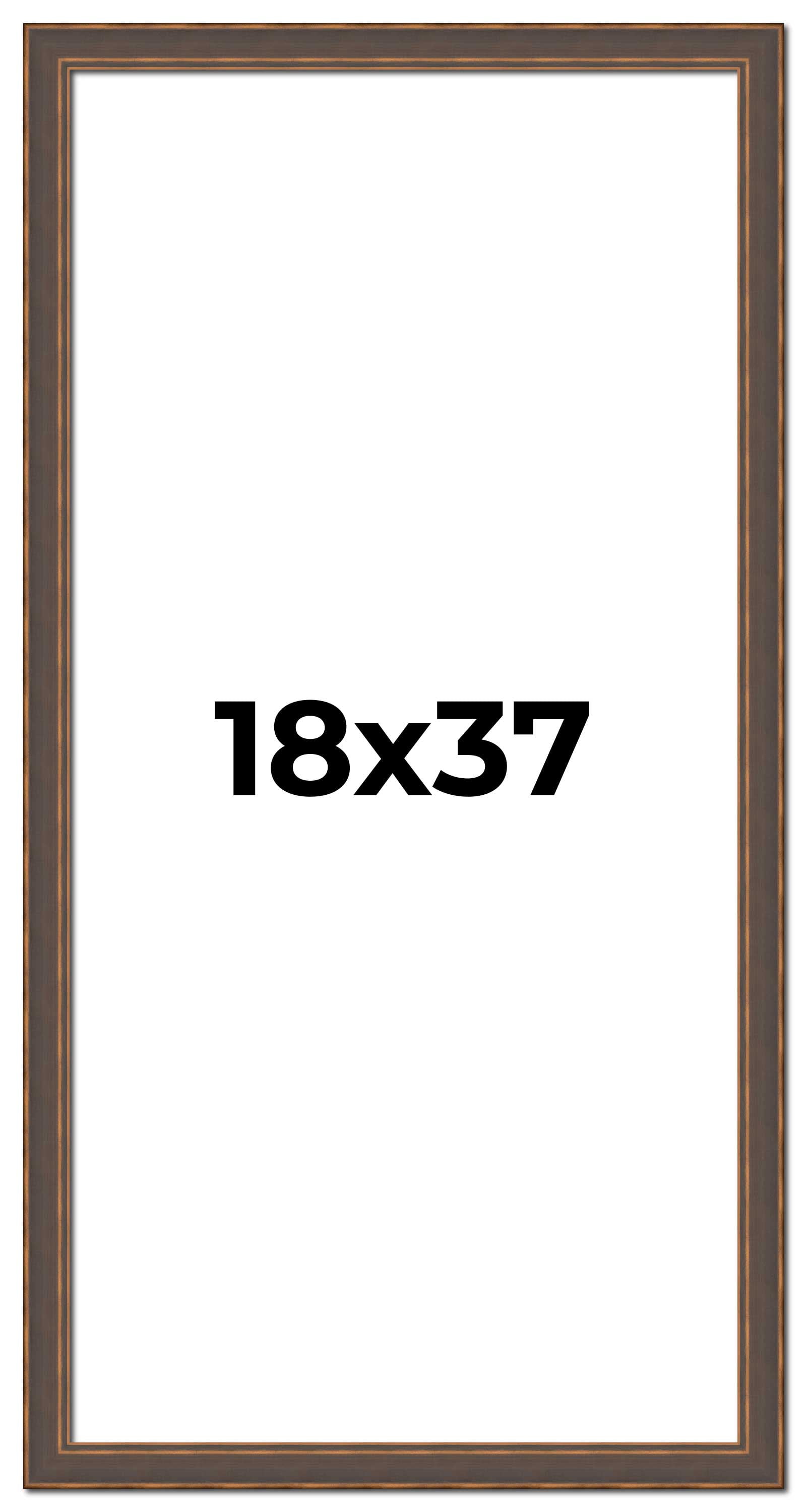 18x37 Frame Golden Caramel Solid Wood Bronze Picture Frame | 1.25 Inch ...