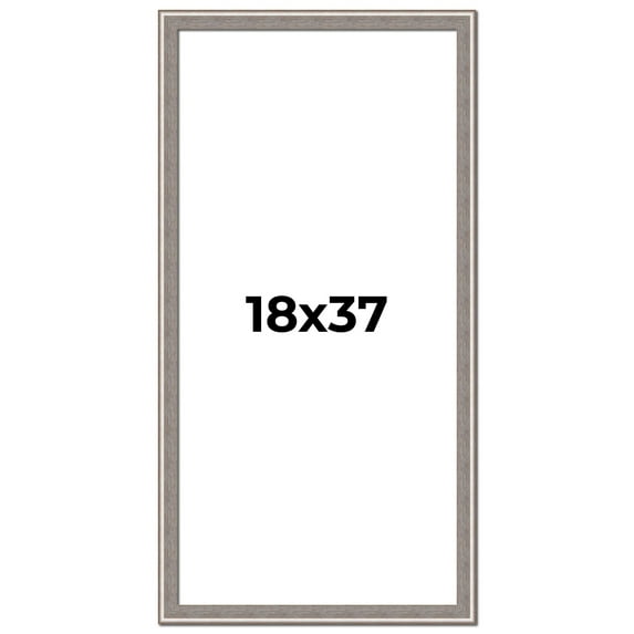 18x37 Frame Grey Real Wood Picture Frame Width 1.25 inches | Interior Frame Depth 0.5 inches | Hans