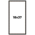 thumbnail image 1 of 18x37 Frame Silver Real Wood Picture Frame Width 1.25 Inches | Interior Frame Depth 0.75 Inches |, 1 of 8