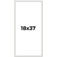 thumbnail image 1 of 18x37 Frame White Real Wood Picture Frame Width 0.75 inches | Interior Frame Depth 0.5 inches |, 1 of 8