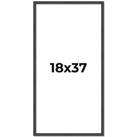 18x37 Rustic Brown Real Wood Picture Frame Width 0.75 inches | Interior Frame Depth 0.5 inches |