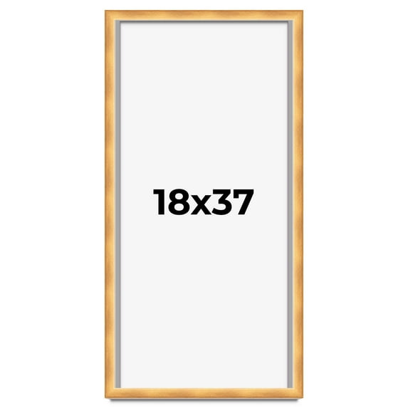 18x37 Shadow Box Bronze Cross-Brushed Display Frame | 1.625 Inches Deep Solid Wood | UV Resistant
