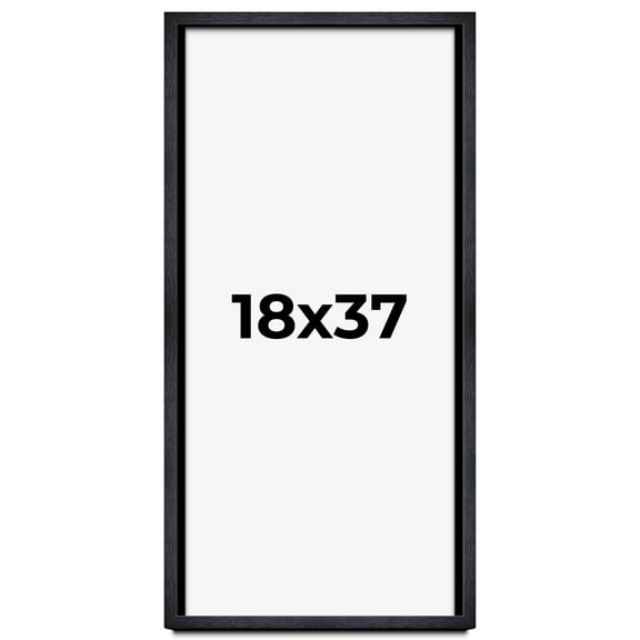 18x37 Shadow Box Frame Black | 1 Inches Deep Real Wood Farmhouse Shadowbox Display Frame | UV