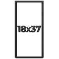 thumbnail image 1 of 18x37 Shadow Box Frame Black | 2 Inches Deep Real Wood Contemporary Shadowbox Display Frame | UV, 1 of 4