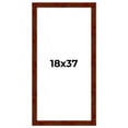 thumbnail image 1 of 18x37 Walnut Brown Veneer Real Wood Picture Frame Width 1.75 inches | Interior Frame Depth 0.5, 1 of 8