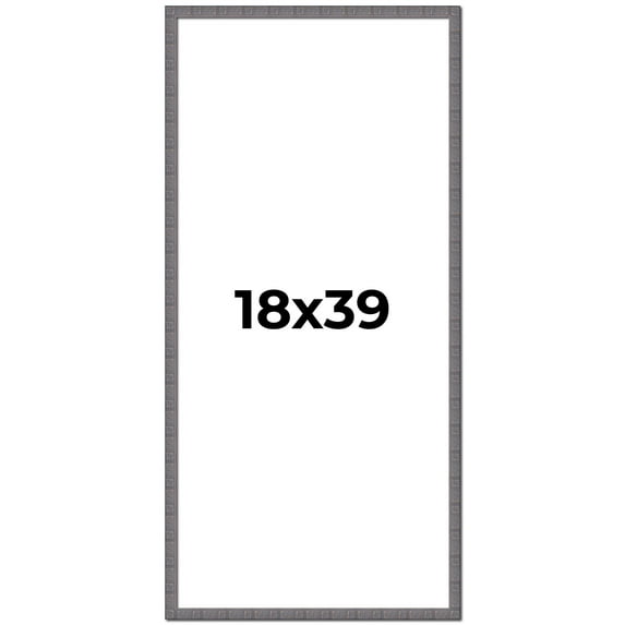 18x39 Frame Blue Kingsley Pewter Solid Wood Picture Frame Width 0.75 Inches |Interior Depth 0.5
