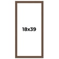 thumbnail image 1 of 18x39 Frame Brown Farmhouse Solid Wood Picture Frame Width 1.5 Inches | Interior Frame Depth 0.5, 1 of 8