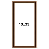 18x39 Frame Gold Brown Plein Air Vintage Solid Wood Picture Frame | 1.75 Inches Moulding Width |