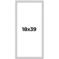 thumbnail image 1 of 18x39 Frame Silver Inner Slope Bevel Picture Frame | 1 Inch Moulding Width | 0.75 Inch Rabbet Depth, 1 of 8
