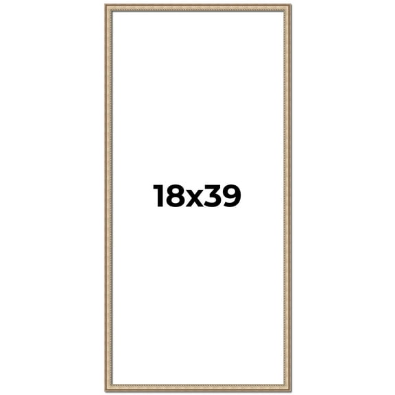 18x39 Frame Silver Real Wood Picture Frame Width 0.75 Inches | Interior Frame Depth 0.5 Inches |